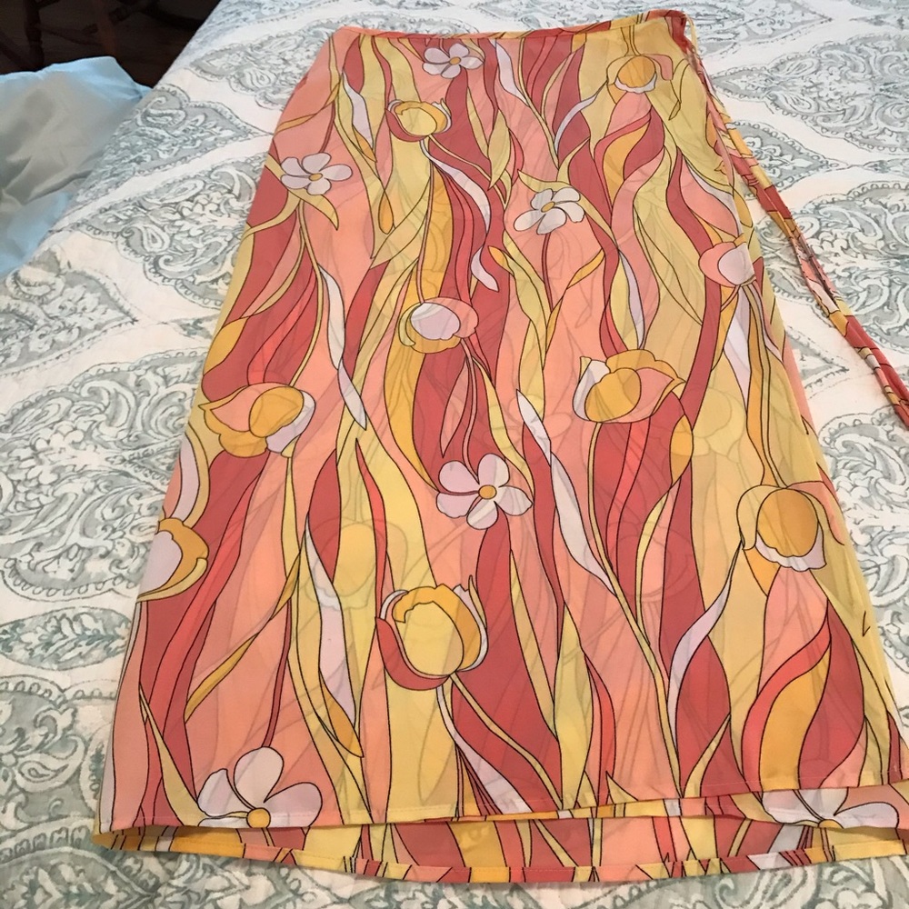 Tailor long wrap skirt